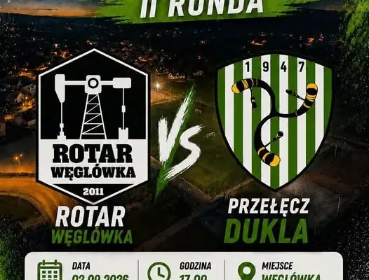 Puchar Polski: Rotar Węglówka zmierzy się z Przełęczą Dukla