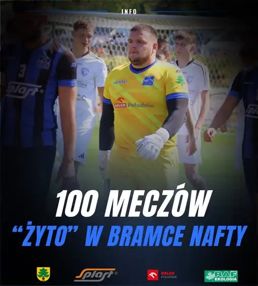 Grzegorz Żytniak z 100 meczami w bramce Nafty Jedlicze