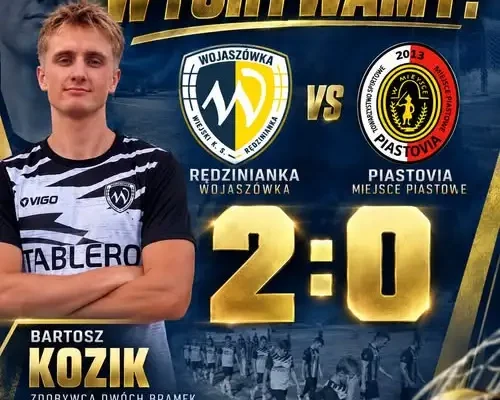 Rędzinianka Wojaszówka wraca na zwycięską ścieżkę. Bartosz Kozik bohaterem meczu z Piastovią