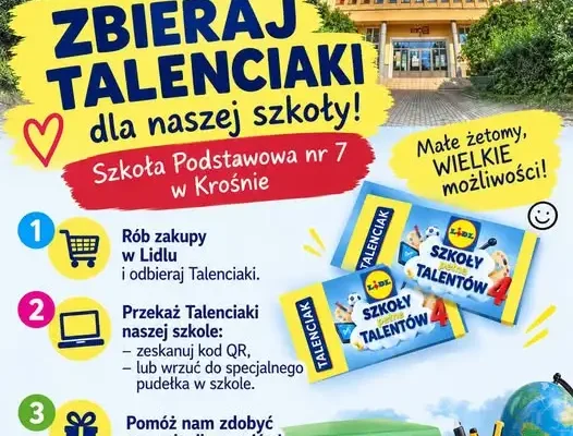Szkoła Podstawowa nr 7 w Krośnie ponownie zbiera Talenciaki dla swoich uczniów