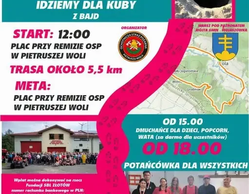 VI Marsz Charytatywny Ratowników w Pietruszej Woli – idziemy dla Kuby z Bajd