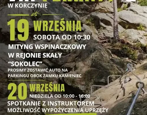 Otwarcie Via Ferraty w Korczynie-Podzamczu – mityng wspinaczkowy pod Sokolcem