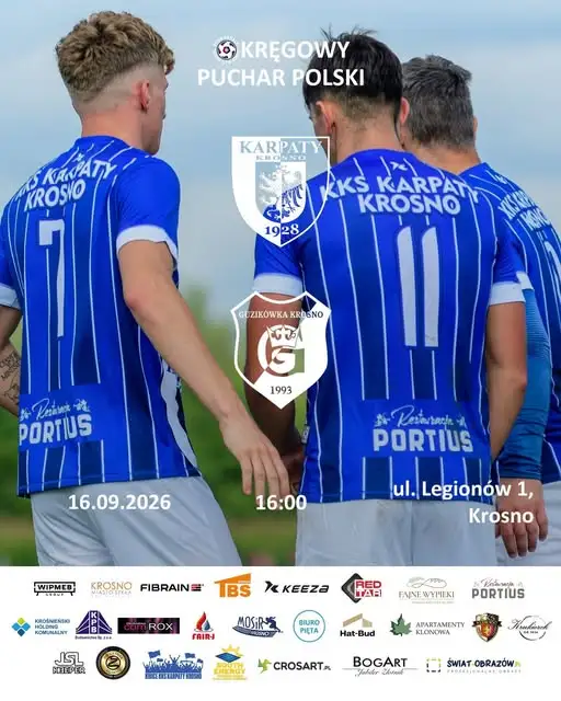 KKS Karpaty Krosno zagra z Guzikówką Krosno w Okręgowym Pucharze Polski