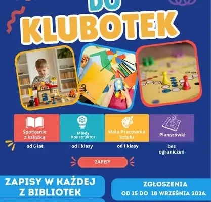Kluboteka w Gminnym Centrum Kultury w Miejscu Piastowym – ruszają zapisy na zajęcia dla dzieci