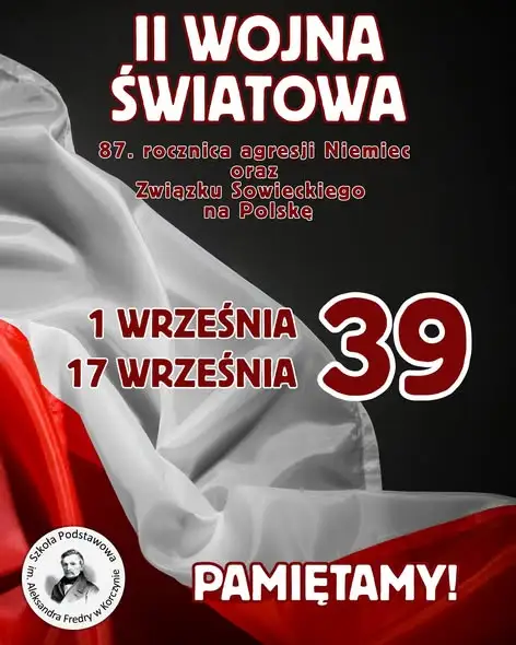 Korczyna: Szkoła Podstawowa im. Aleksandra Fredy uczciła 87. rocznicę wybuchu II wojny światowej
