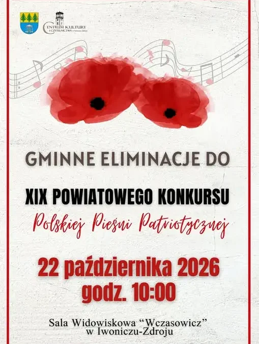 Gminne eliminacje XIX Powiatowego Konkursu Polskiej Pieśni Patriotycznej w Iwoniczu-Zdroju