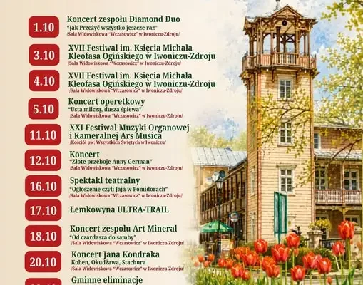 Październik pełen kultury w Iwoniczu-Zdroju. Sprawdź plan wydarzeń!