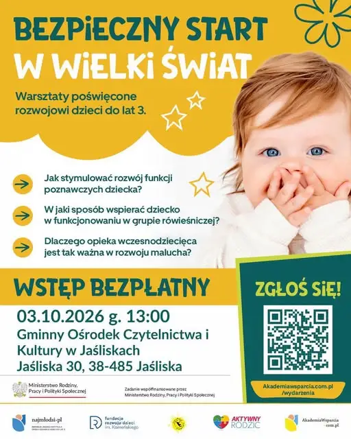Bezpłatne warsztaty dla rodziców małych dzieci w Jaśliskach