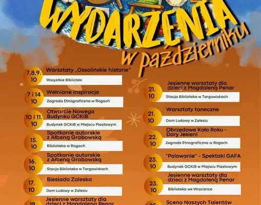 Październik pełen atrakcji w Gminnym Centrum Kultury i Bibliotek w Miejscu Piastowym