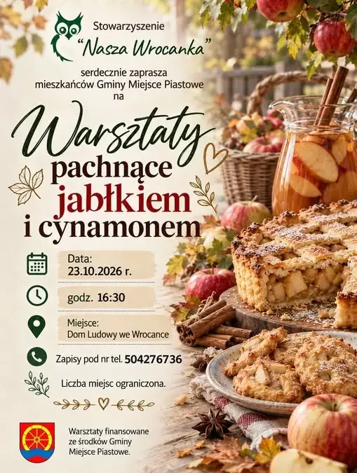 Warsztaty „Pachnące jabłkiem i cynamonem” w Gminie Miejsce Piastowe