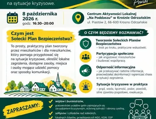 Odporny Powiat Krośnieński: szkolenie dla liderów o bezpieczeństwie wsi