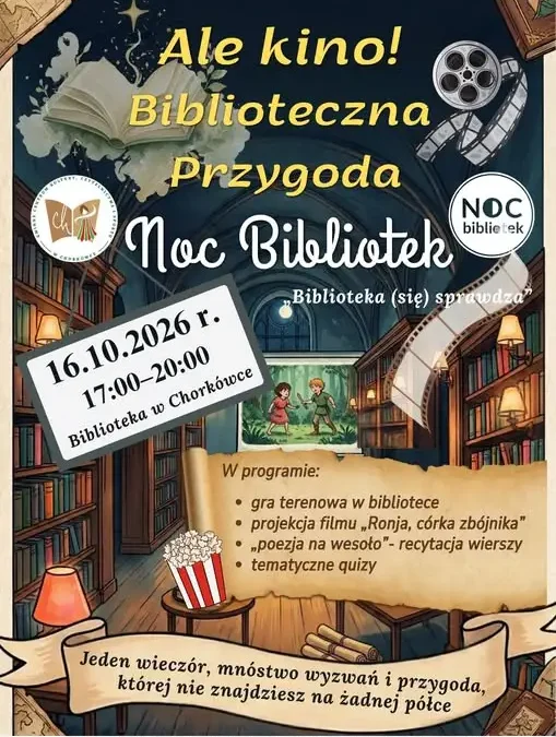 Noc Bibliotek w Chorkówce – wieczór pełen przygód dla dzieci