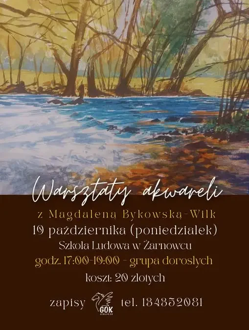 Warsztaty akwareli w Żarnowcu – jesienne malowanie dla dorosłych