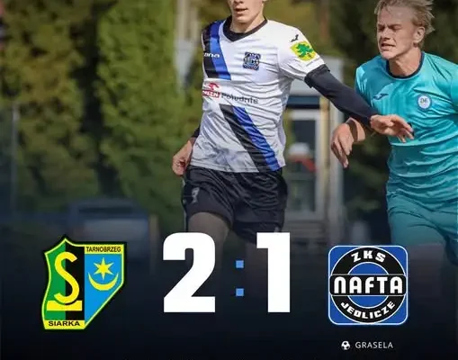 Juniorzy starsi Nafty Jedlicze przegrywają z Siarką Tarnobrzeg 1:2