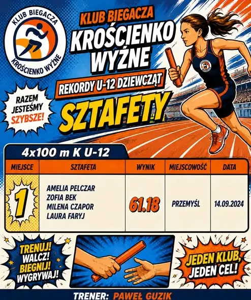 Rekordowa jesień lekkoatletów KB Krościenko Wyżne – historyczne wyniki i nowe talenty
