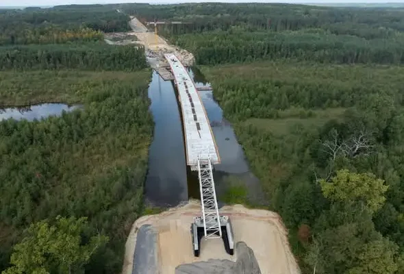 Budowa obwodnicy Krosna Odrzańskiego – powstaje most nad torfowiskiem Grabina