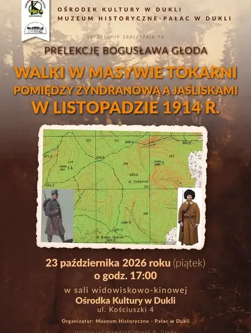 Dukla: prelekcja o walkach w Beskidzie Niskim w 1914 roku