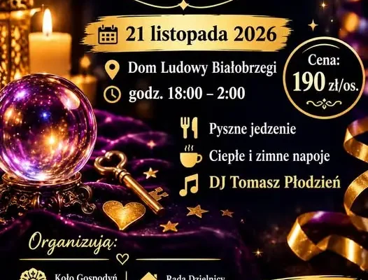 Andrzejki 2026 w Krosno Białobrzegi – zaproszenie na zabawę w Domu Ludowym