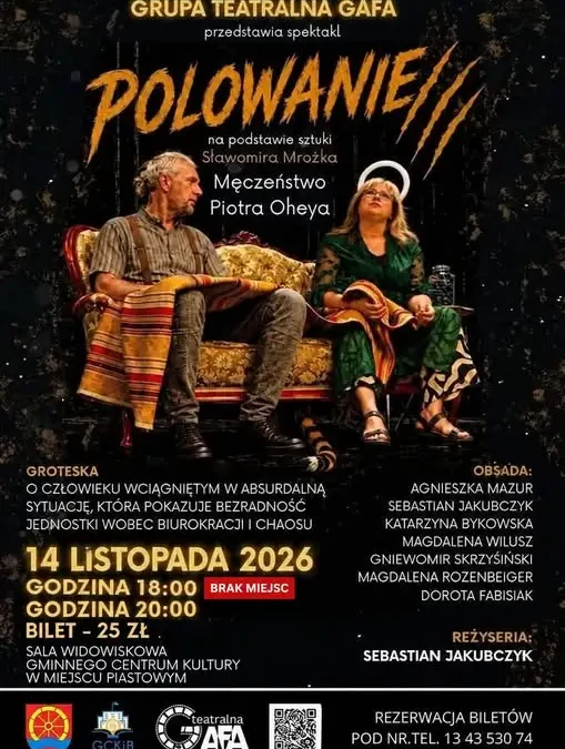 Dodatkowy spektakl „Polowanie” w Miejscu Piastowym – bilety na 20:00