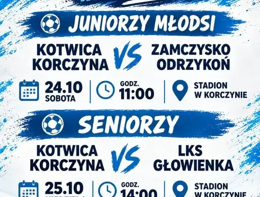 Kotwica Korczyna: juniorzy młodsi i seniorzy zagrają w weekend