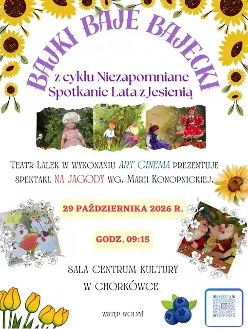 Spektakl „Na jagody” w Chorkówce – teatr lalek dla najmłodszych