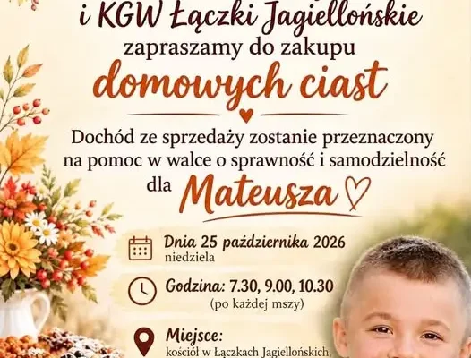 Wojaszówka i okolice łączą siły: charytatywna niedziela dla Mateusza Kozika