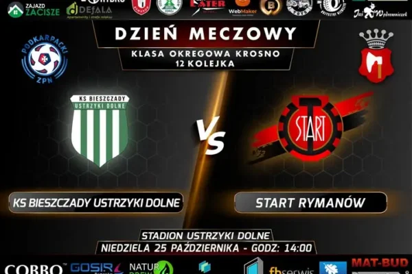 Start Rymanów zagra na wyjeździe z Bieszczadami Ustrzyki Dolne
