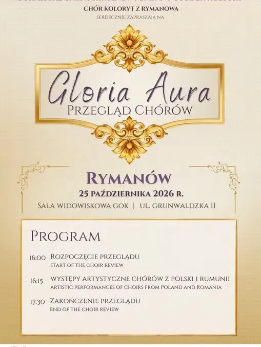 Gloria Aura – przegląd chórów w Rymanowie już dziś!