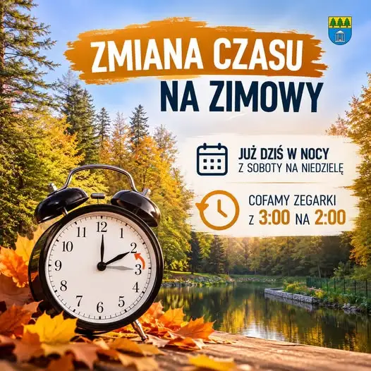 Zmiana czasu na zimowy: tej nocy cofamy zegarki o godzinę