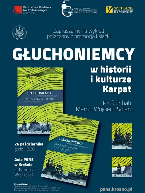Krosno: wykład prof. Marcina Solarza i promocja monografii o Głuchoniemcach