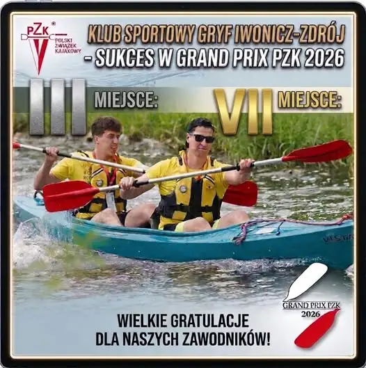 Kajakarze z KS GRYF Iwonicz-Zdrój w czołówce Grand Prix PZKaj
