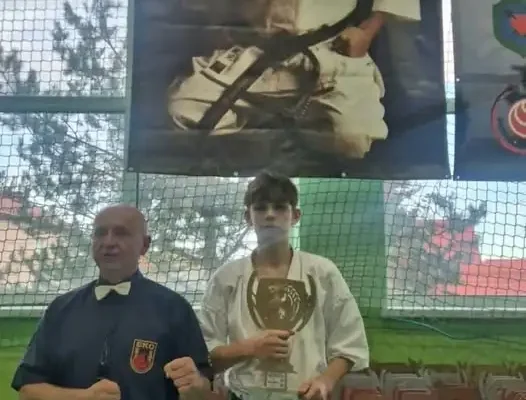 Michał Masłyk z Miejsca Piastowego wicemistrzem Ogólnopolskiego Turnieju Karate w Zagórzu