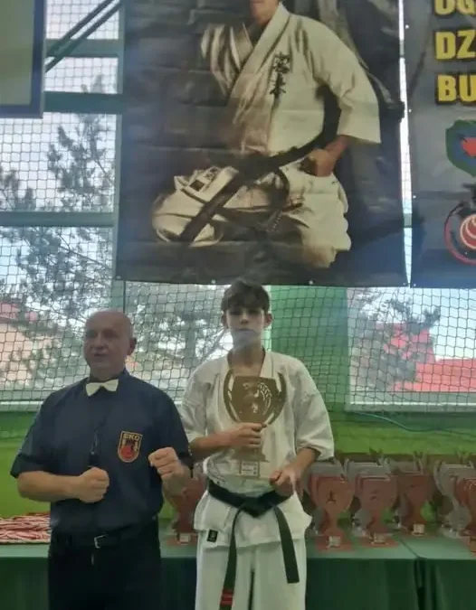 Michał Masłyk z Miejsca Piastowego wicemistrzem Ogólnopolskiego Turnieju Karate w Zagórzu