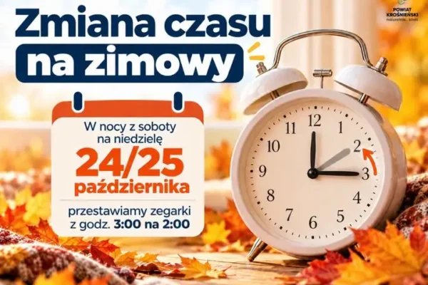 Zmiana czasu na zimowy – w nocy z 24 na 25 października cofamy zegarki