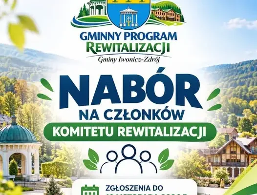 Iwonicz-Zdrój: nabór do Komitetu Rewitalizacji potrwa do 10 listopada
