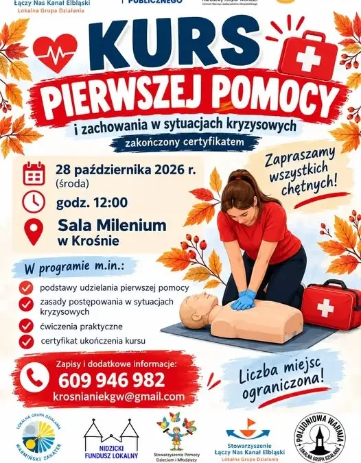 Bezpłatny kurs pierwszej pomocy w Krośnie – KGW „Krośnianie” zaprasza