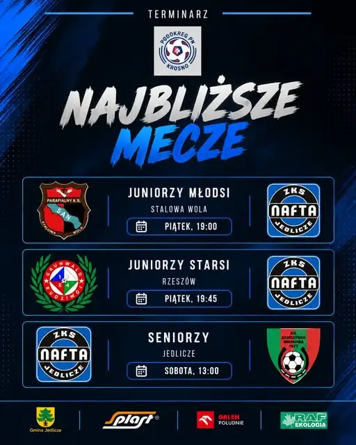 ZKS Nafta Splast Jedlicze: mecz seniorów w sobotę, juniorzy zagrają w piątek