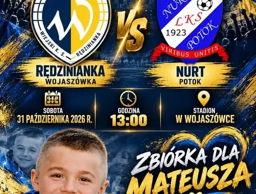 Rędzinianka Wojaszówka zagra dla Mateusza. Ostatni domowy mecz i zbiórka charytatywna