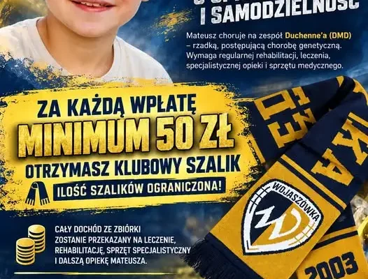 Mecz Rędzinianki z Nurtem Potok i zbiórka dla Mateusza Kozika