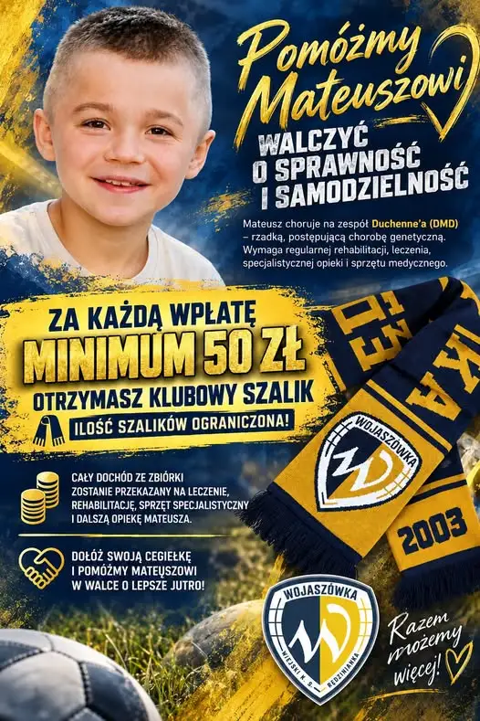 Mecz Rędzinianki z Nurtem Potok i zbiórka dla Mateusza Kozika