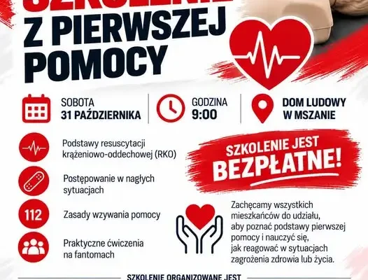 Bezpłatne szkolenie z pierwszej pomocy w WMSZANIE – już 31 października