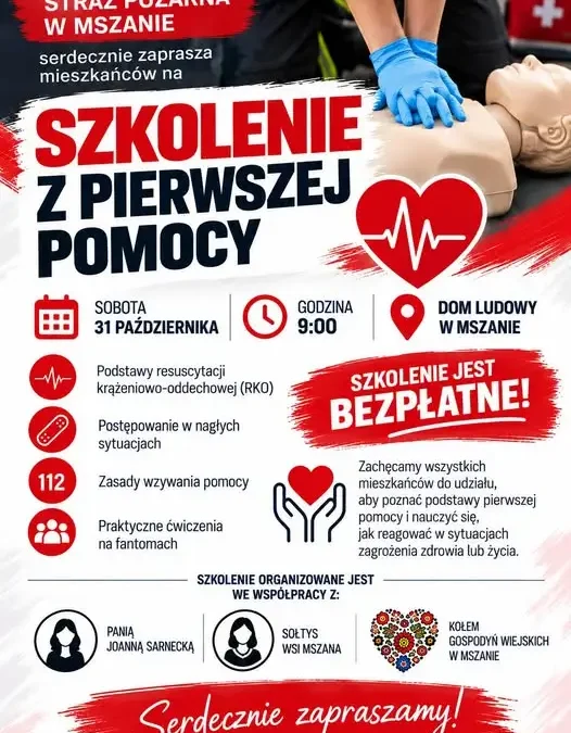 Bezpłatne szkolenie z pierwszej pomocy w WMSZANIE – już 31 października