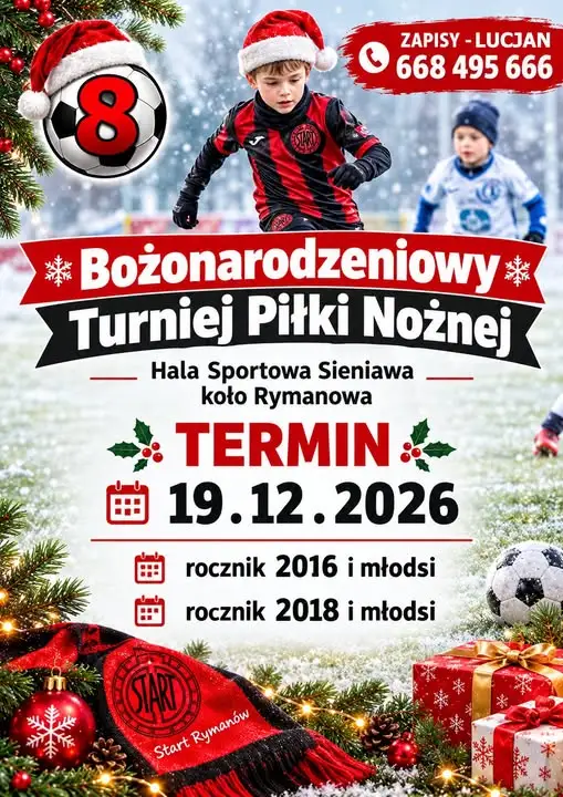 Świąteczny turniej piłkarski w Sieniawie – zaproszenie dla młodych zawodników